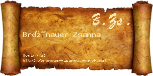 Brünauer Zsanna névjegykártya